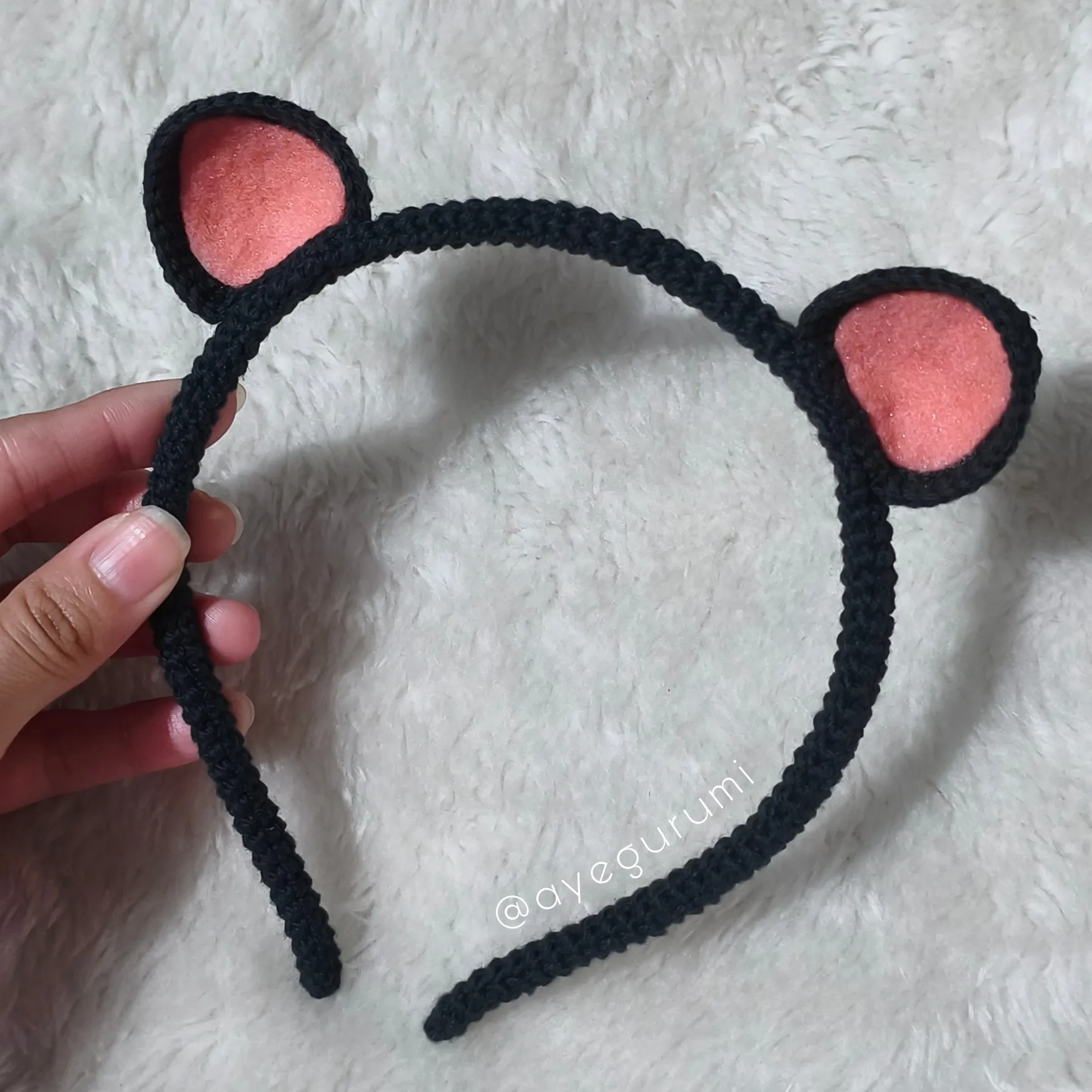 Vincha para el cabello - Orejas de gatito 🐈‍⬛